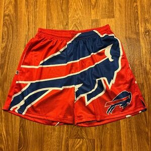 New Vintage Chalk Line Buffalo Bills Shorts Men S Red Mesh Logo AOP Deadstock